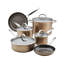 Anolon Ascend Hard Anodized Nonstick Cookware Pots and Pans Set, Induction Compatible - 10 Piece