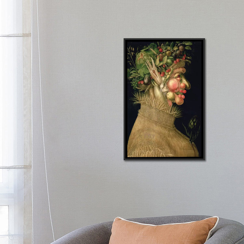 « summer, 1563 », impression sur toile, H 26 po x l 18 po x P 1,5 po, Toile avec cadre noir, Pas de tapis