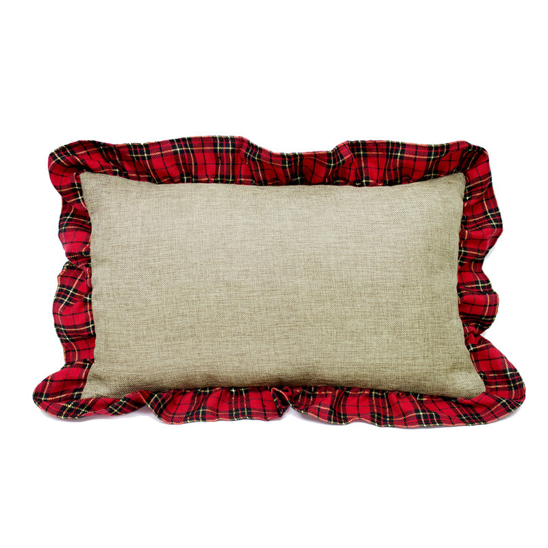 Housse de coussin rectangulaire en polyester 