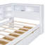 Lit de jour blanc avec 2 tiroirs et boîte de rangement en bois-955805334