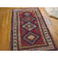 Bold Bright Red Color Antique Late 19th Century Tribal Geometric Caucasian Kazak Rug