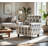 Hermonie Hourglass Denim Accent Chair