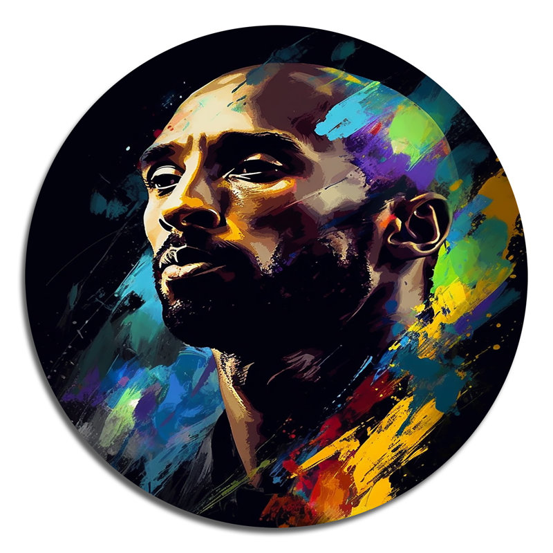 Kobe Memory I - Sports, art rond en métal, H 16 po x l 16 po