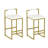Modern Velvet Upholstered Counter Height Bar Stools With Footrest & Back(Set Of 2)-314884138-314884182