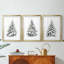 Christmas Holiday Art VI - reproduction sur mesure encadrée de qualité supérieure - 3 pièces-1830521620-1830521621