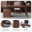 Bureau en bois de noyer massif-1182834603