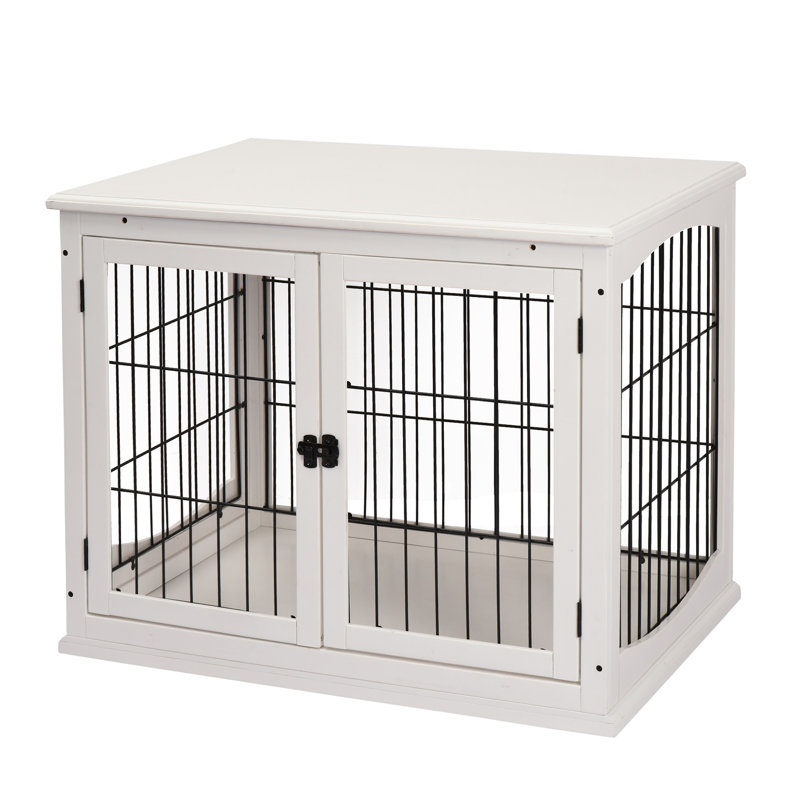 Meuble de caisse pour chien Pawhut, Blanc