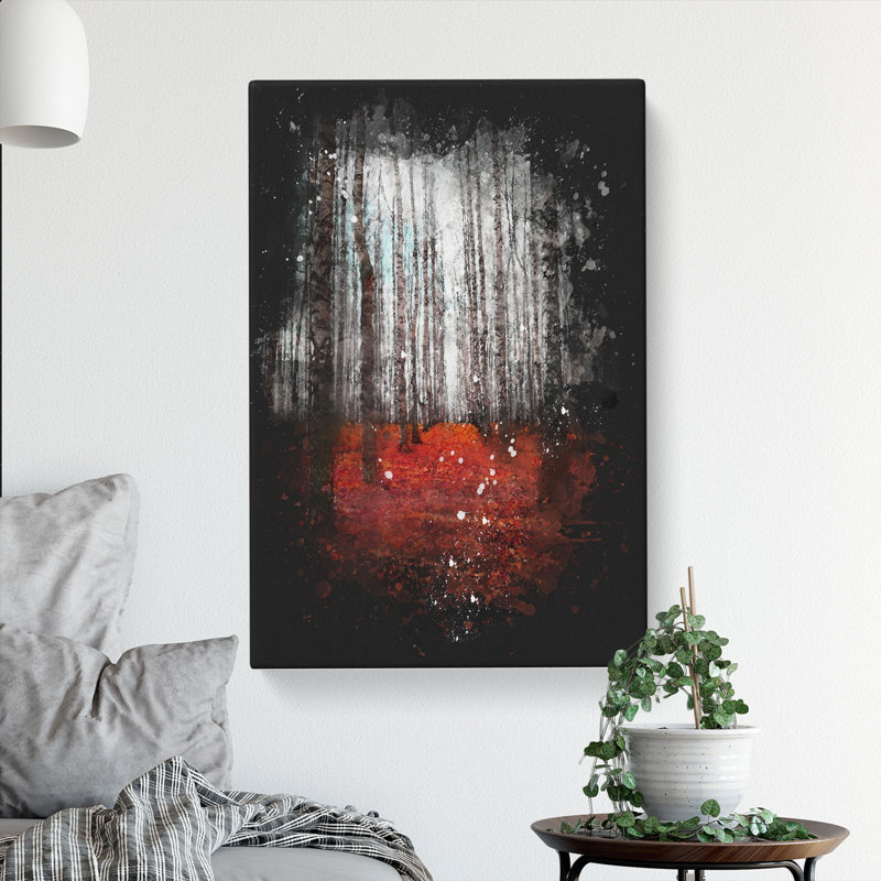 Rows Of Trees - Wrapped Canvas Painting, 91cm H x 60cm W x 3cm D