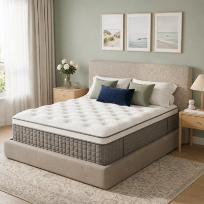 10" Medium Firm Cooling Gel Memory Foam Hybrid Mattress with Pocket Springs — Motion Isolation, Edge Support and Pressure Relief — CertiPUR-US & OEKO-TEX Certified