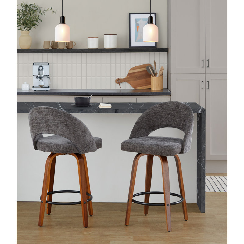 Tabouret de comptoir à hauteur fixe, Gris