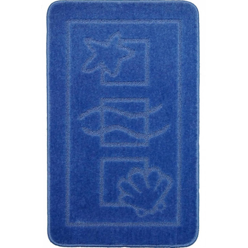 Tapis de bain Salome, H 0,4 po x l 20 po x L 31 po, Bleu