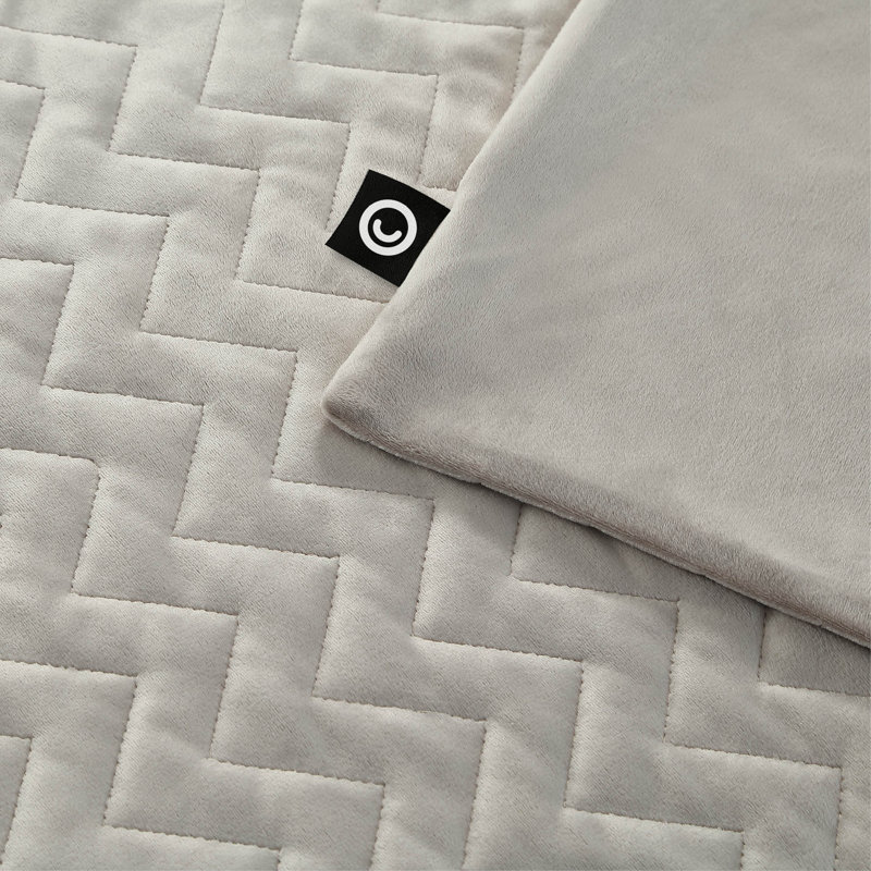 Couverture lestée pour chambre Enia, l 60 po x L 80 po, Taupe, 20 lb