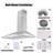 SNDOAS 36" Stainless Steel 450 CFM Convertible Wall Range Hood with Baffle Filter