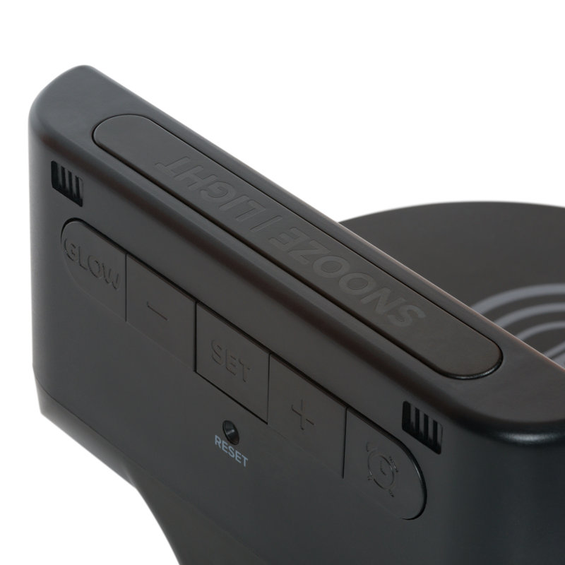 Wireless Charging Tabletop Alarm Clock in Black