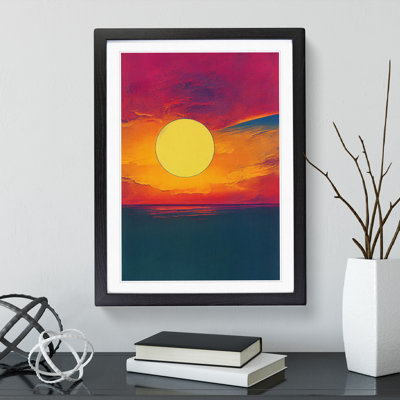 Revered Abstract Sunset - Framed Print