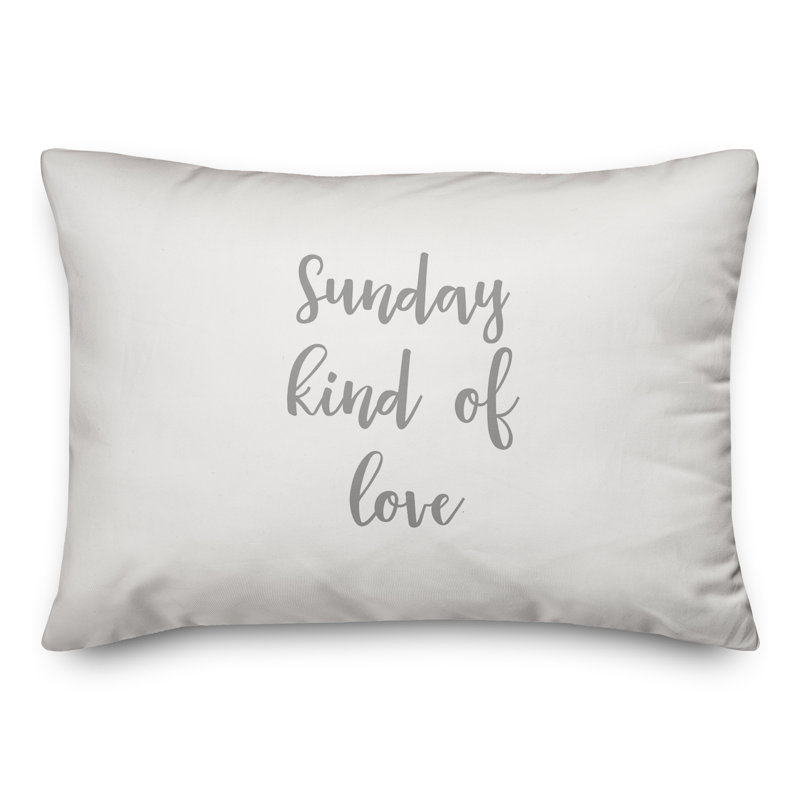  Coussin décoratif Sunday Kind Of Love, Gris / blanc
