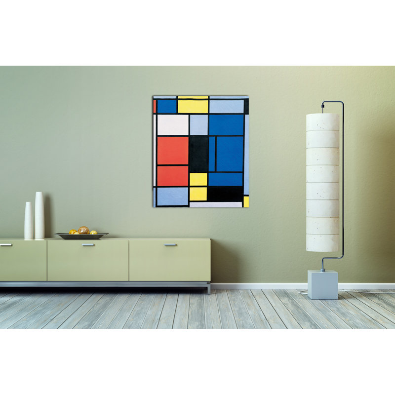 Piet Mondrian - Single Picture Frame Print, 70cm H x 60cm W x 1.8cm D