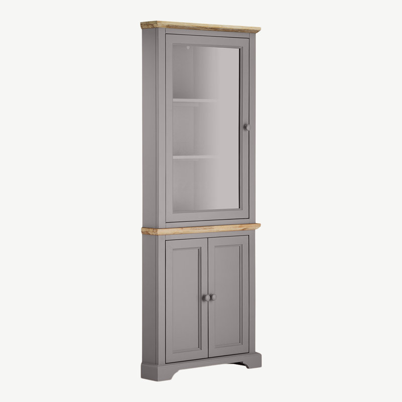 Teague Display Cabinet, Dove Grey
