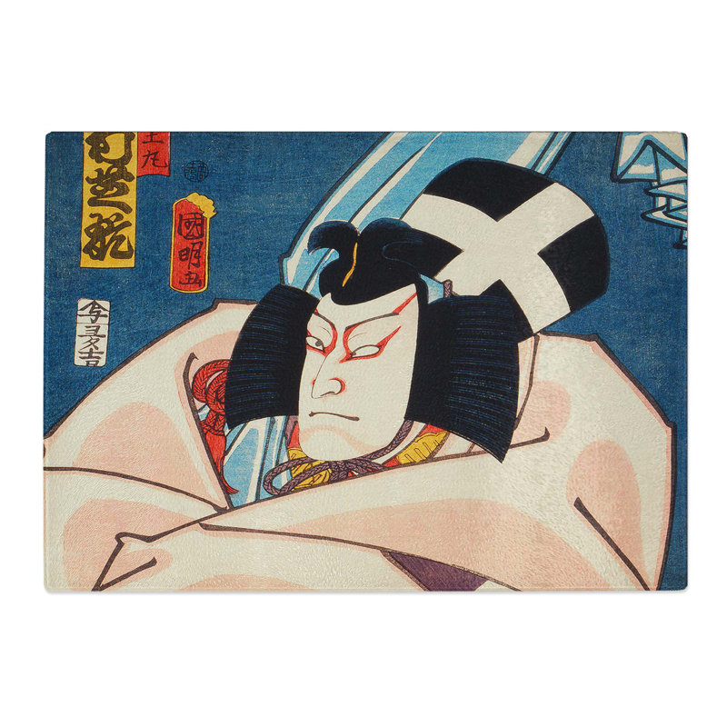 Tempered Glass Actor in Robes Chopping Board, 39 cm W x 28.5 cm L