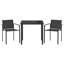  Outdoor Furniture Set Black And Anthracite Textilene Garden Patio Steel