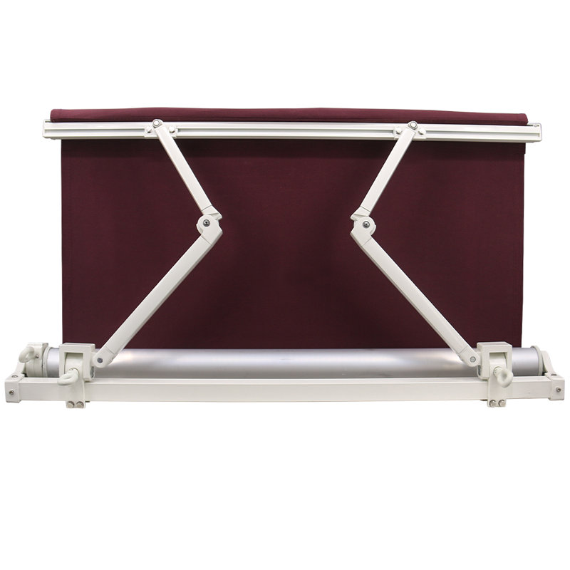 Garden Patio 3m W x 2.5m D Retractable Angle Adjustable Awning, Wine Red, 16cm H x 250cm W x 200cm D