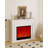 French-style creamy home and homestay electric fireplace core with simulated flames-129634092-129634093