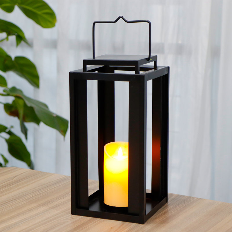 Grande lanterne décorative à bougie 17 po