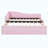 Twin Size Upholstered L-Shaped Upholstered Daybed with Pop Up Trundle, Pink-740657594