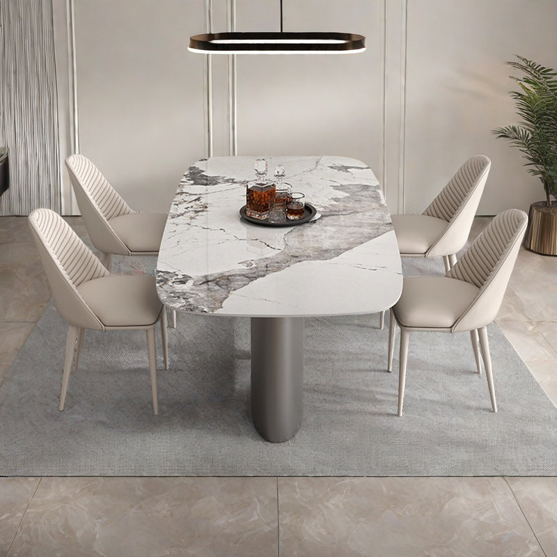 Petite table et chaises sophistiquées, H 29,5 po x L 70,8 po x l 35,4 po