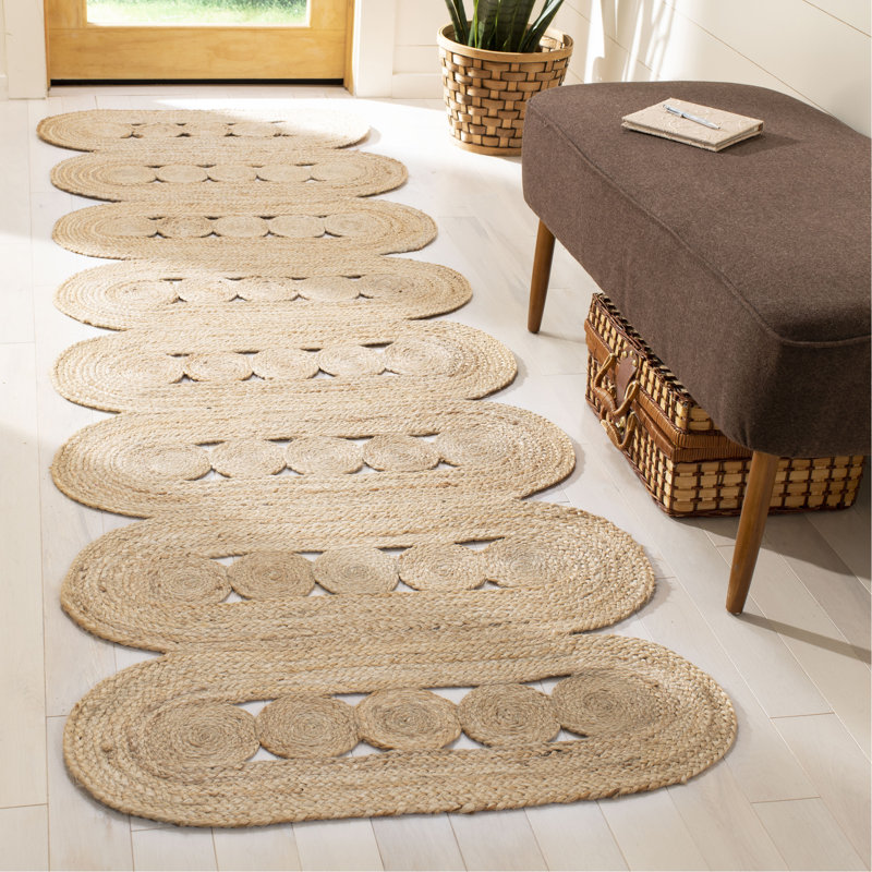 Harden Handwoven Jute Area Rug, Tapis de couloir 2 pi 6 po x 8 pi