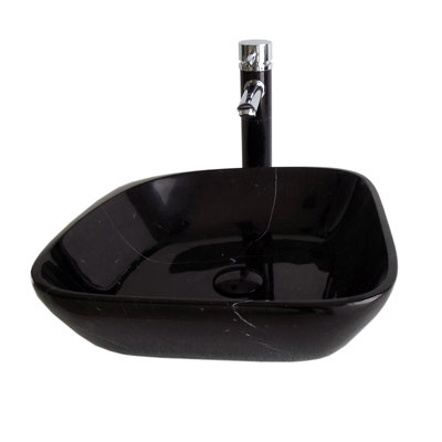 Legion Furniture 16.6'' Stone Square Bathroom Sink with Faucet
