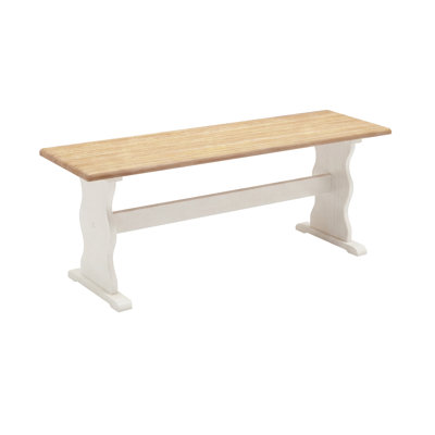 Chelsea White and Natural Bench