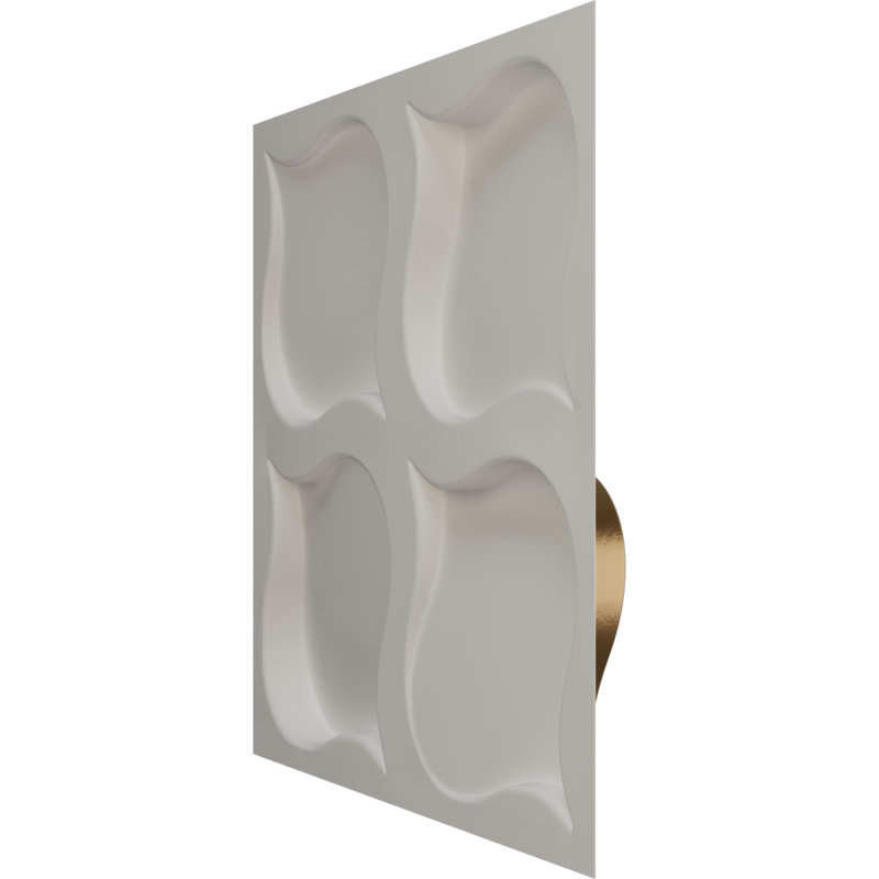 Panneau mural 3D décoratif Clover EnduraWall l 19 5/8 po x H 19 5/8 po (couvre 2,67 pieds carrés), Ruée vers l'or