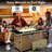 43" Rectangular Fire Pit Table With Glass Wind Guard, 60000 Propane Gas, Open Weave For Outdoor Patio Deck Garden - Orange & Mustard Yellow Table, , Guard Backyard-1120127117-1120127119