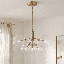 Lustre 6 lumières Meridian en nickel brossé-467454781