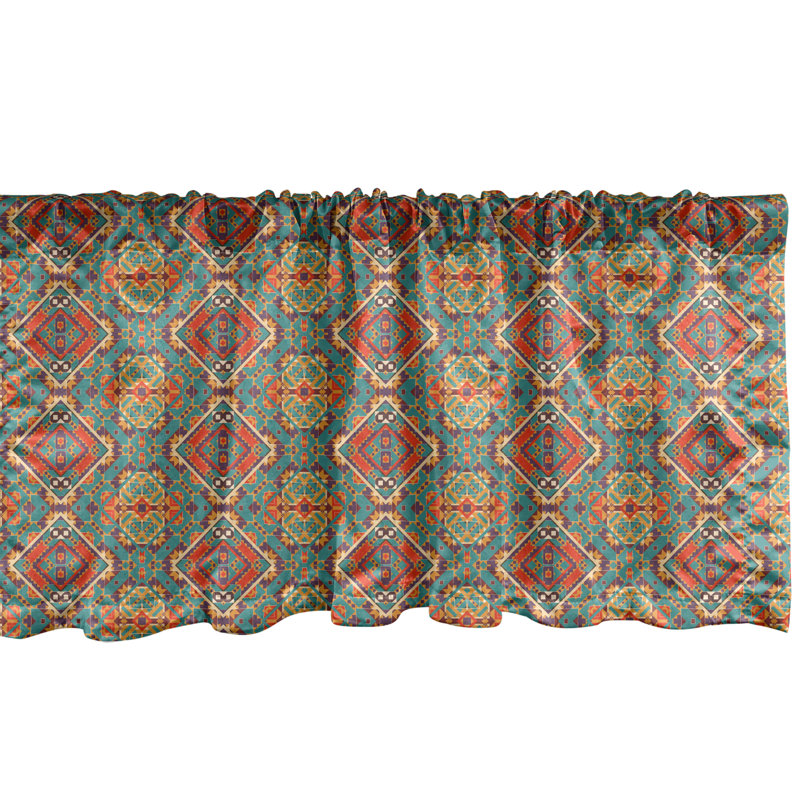 Cantonnière Ambesonne Turquoise, L 54 po x L 12 po
