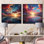 Majestic Dream Sunset Horizon - ensemble de 2 collages carrés Sunset