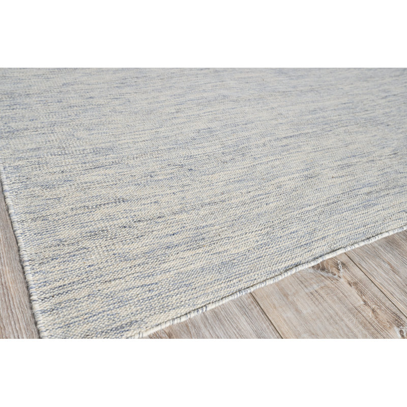 Chelsea Flatweave Wood Area Rug, Rectangle 6' x 9', Blue