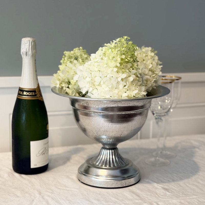 Iconic Silver Cachepot Vase, 10 Inches