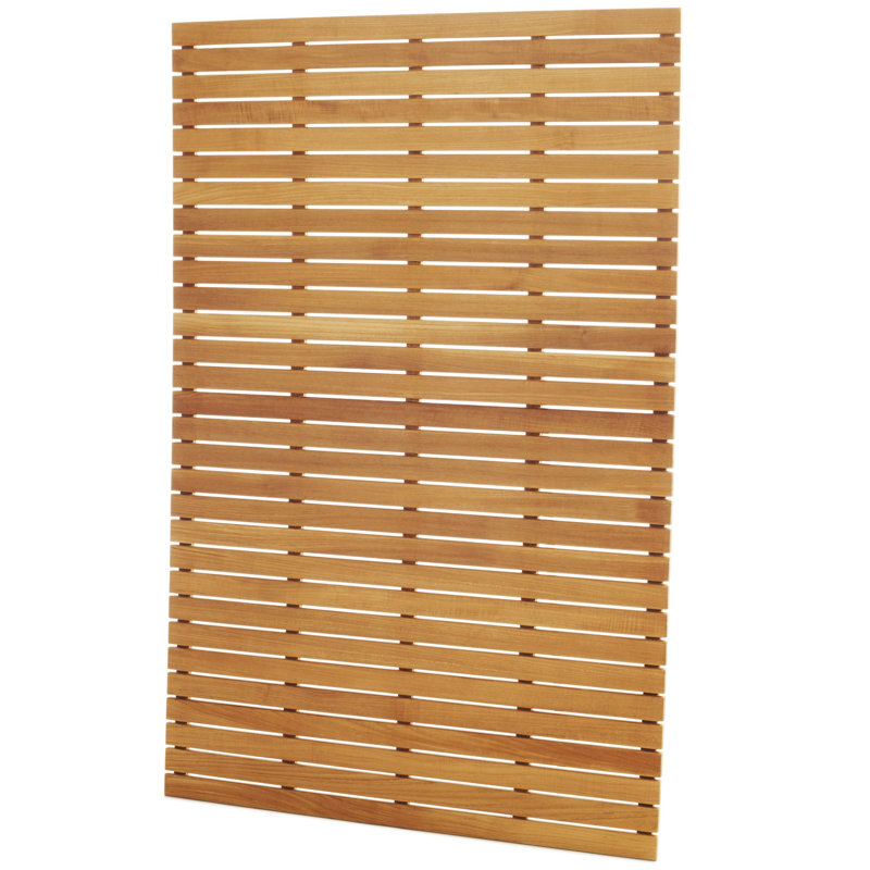 Solid Wood Shower Mat, 1.5" H x 40" W x 60" L
