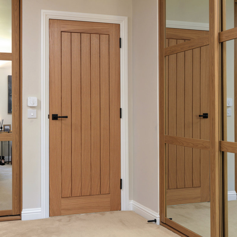 Thames Oak Internal Door Unfinished, 198.1cm H x 68.6cm W x 3.5cm D