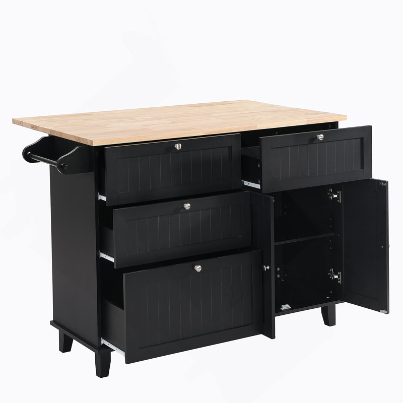Ensemble d'îlot de cuisine de style campagnard avec abattant, deux sièges et beaucoup de rangement, idéal pour les petits espaces de salle à manger