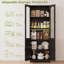 Bibliothèque H 80 "x l 47,2" avec tablettes réglables et porte en verre-1030972629