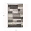 Tapis gris anthracite tissé à la machine 5 pi x 8 pi Patchwork