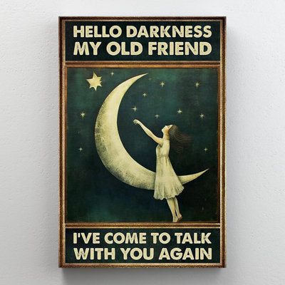 Krimhild Hello Darkness My Old Friend Lyrics On Canvas Graphic Art