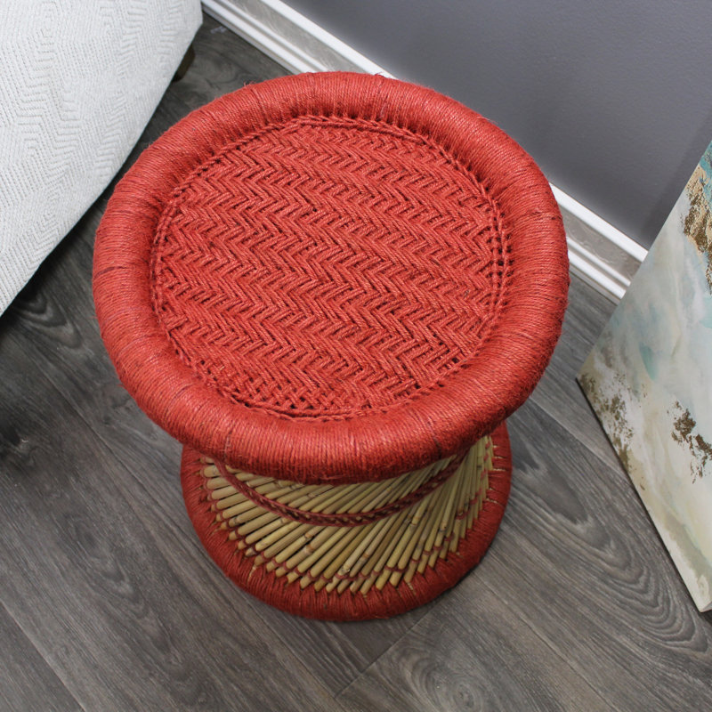 Tabouret d'appoint Barkhamsted Reed, Rouge rouillé