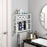 Rohnda Bamboo Wall Mounted Required Bathroom Shelves