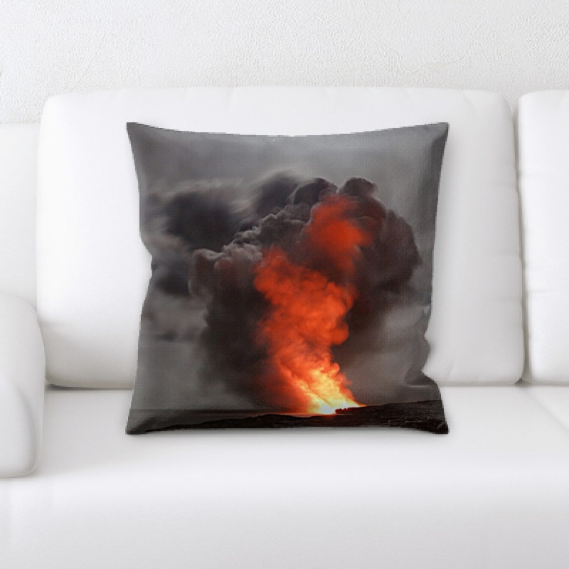 Fire Microsuede Reversible Throw Pillow