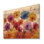 Paysage d'été champêtre fleurs sauvages - décoration murale en bois de fleurs sauvages - sur bois de pin naturel