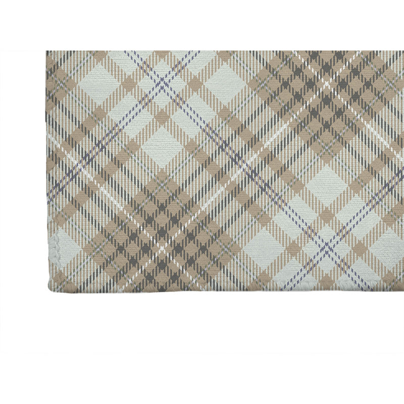 Chinny Tartan Non-Slip Outdoor Rug, Runner 2'6" x 8'